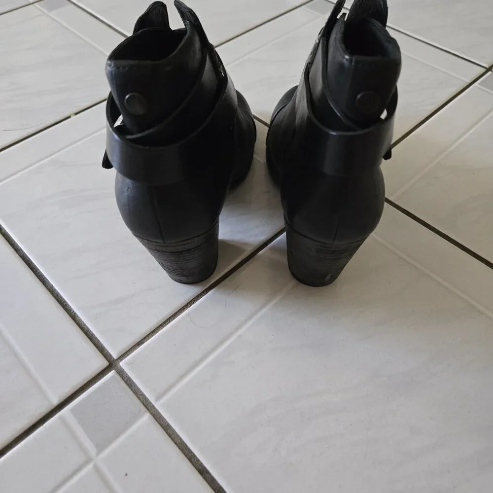 Rag & Bone Harrow Ankle Boots Black Leather 39